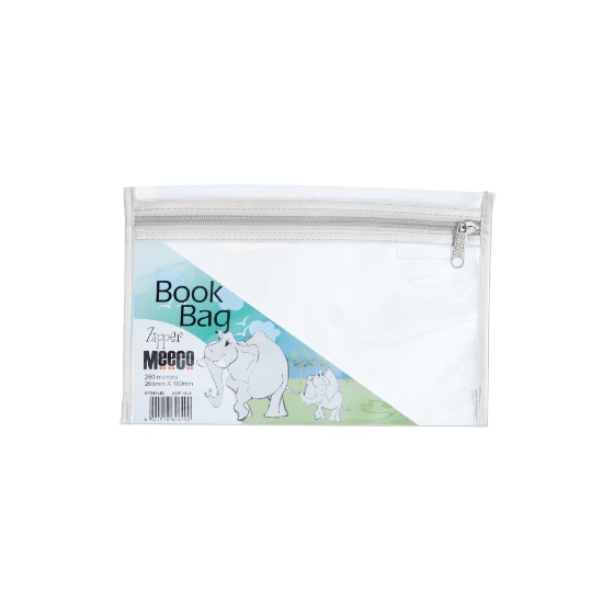 Picture of Meeco A5 PVC Book Bag with Zip Closure White (265m