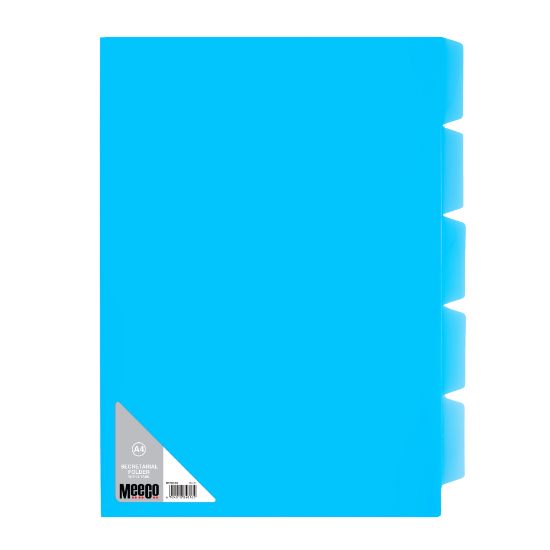 Picture of Meeco A4 5 Tab Secretarial Folder Blue