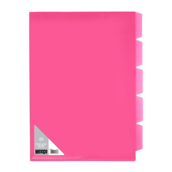 Picture of Meeco A4 5 Tab Secretarial Folder Pink