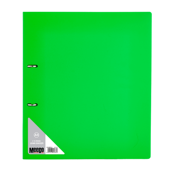 Picture of Meeco A4 25MM 2 DRing Binder Green