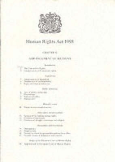 Picture of Human Rights Act 1998