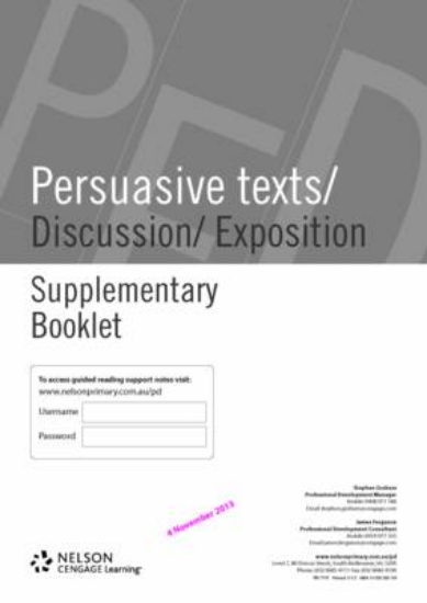 Picture of Supplementary Booklet Writing: Persuasive Texts Di