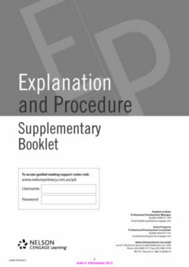 Picture of Supplementary Booklet Writing :Explanation and Pro