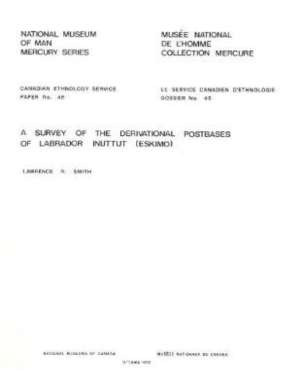 Picture of A Survey of the Derivational Postbases of Labrador