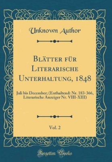 Picture of Bl tter F r Literarische Unterhaltung, 1848, Vol.