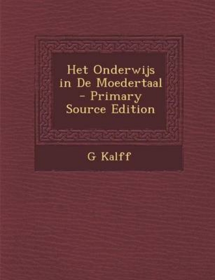 Picture of Het Onderwijs in de Moedertaal