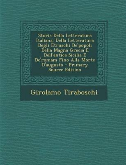 Picture of Storia Della Letteratura Italiana