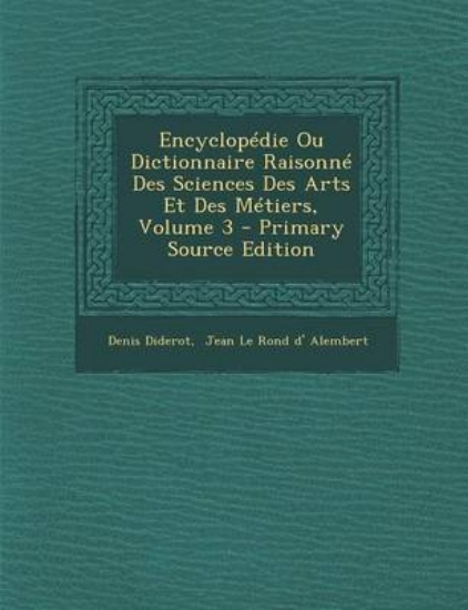 Picture of Encyclopedie Ou Dictionnaire Raisonne Des Sciences