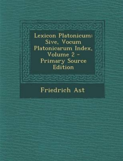 Picture of Lexicon Platonicum