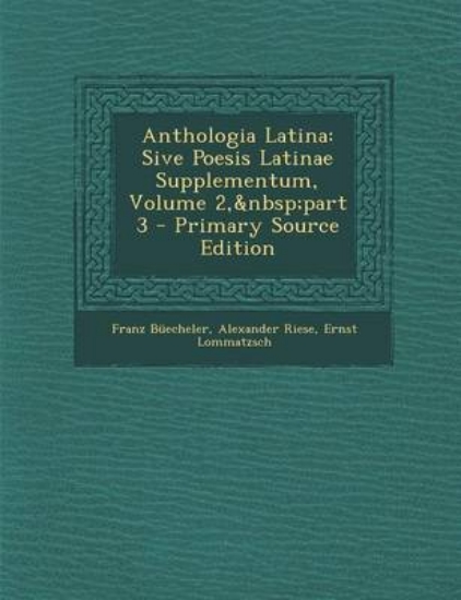 Picture of Anthologia Latina