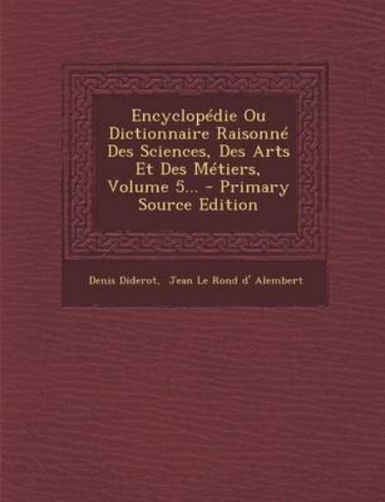 Picture of Encyclopedie Ou Dictionnaire Raisonne Des Sciences