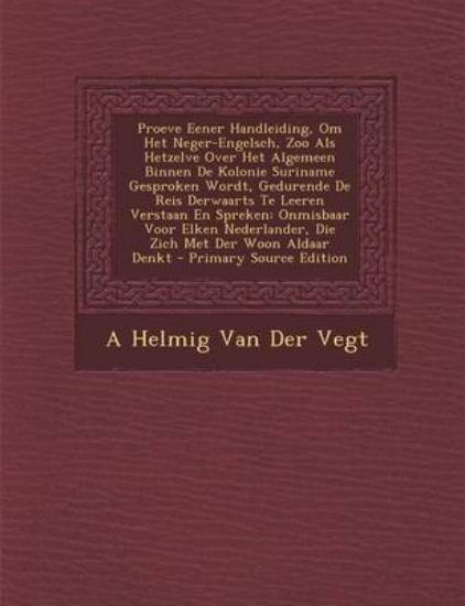 Picture of Proeve Eener Handleiding, Om Het Neger-Engelsch, Z