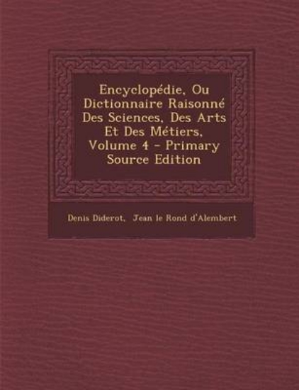 Picture of Encyclopedie, Ou Dictionnaire Raisonne Des Science