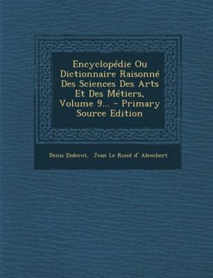 Picture of Encyclopedie Ou Dictionnaire Raisonne Des Sciences