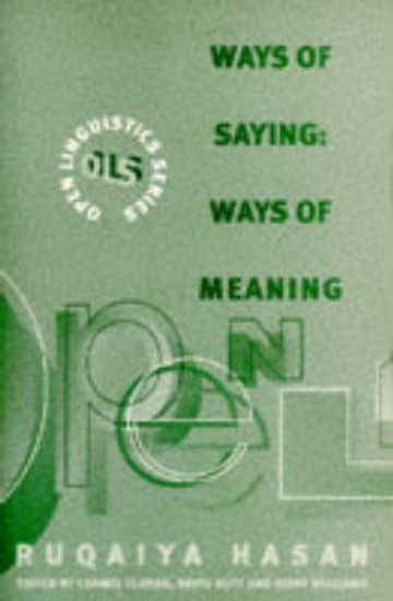 Picture of Ways of Saying, Ways of Meaning