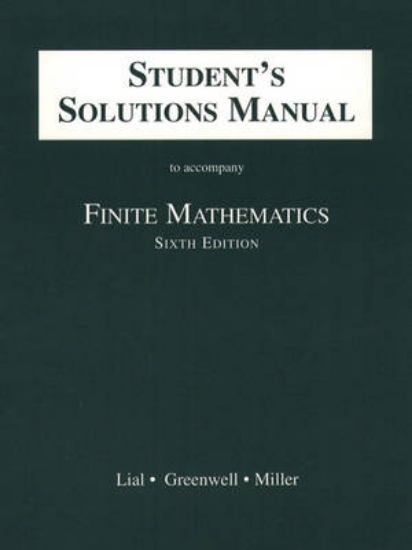 Picture of Student's Solution Manual