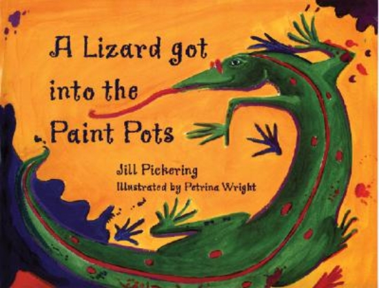 Picture of A Lizard Got into the Paint Pots