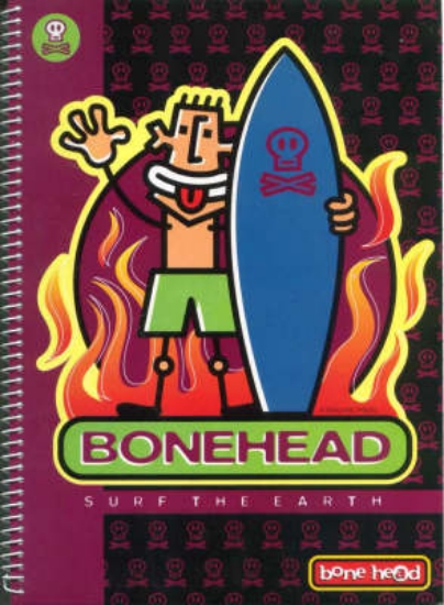 Picture of Bone Head A4 Notebook: Surf the Earth