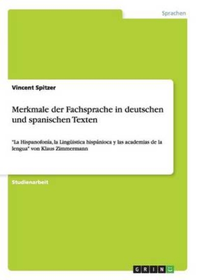 Picture of Merkmale der Fachsprache in deutschen und spanisch