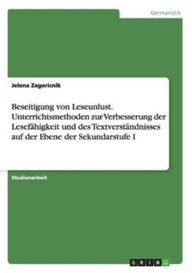 Picture of Beseitigung von Leseunlust. Unterrichtsmethoden zu