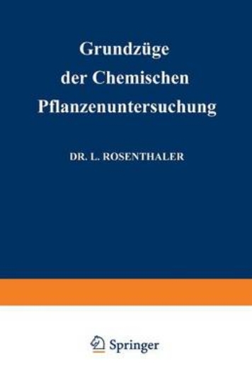 Picture of Grundzuge Der Chemischen Pflanzenuntersuchung