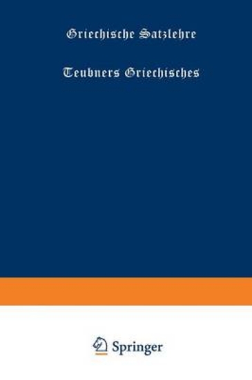 Picture of Griechische Satzlehre