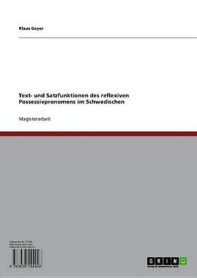Picture of Text- Und Satzfunktionen Des Reflexiven Possessivp