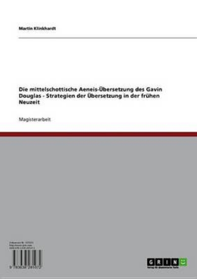 Picture of Die Mittelschottische Aeneis- Bersetzung Des Gavin