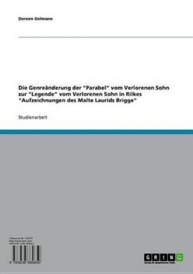 Picture of Die Genre Nderung Der 'Parabel' Vom Verlorenen Soh