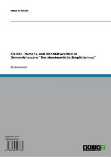 Picture of Kleider-, Namens- Und Identit Tswechsel in Grimmel