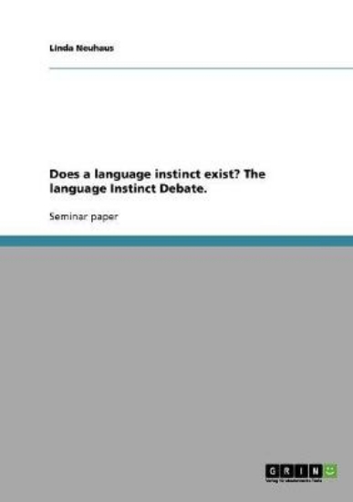 Picture of Does a language instinct exist? The language Insti