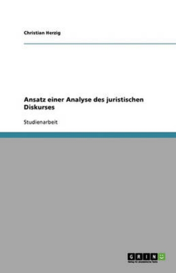 Picture of Ansatz einer Analyse des juristischen Diskurses