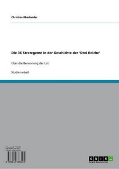 Picture of Die 36 Strategeme in Der Geschichte Der 'Drei Reic