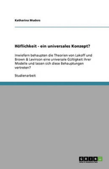 Picture of Hoeflichkeit - ein universales Konzept?