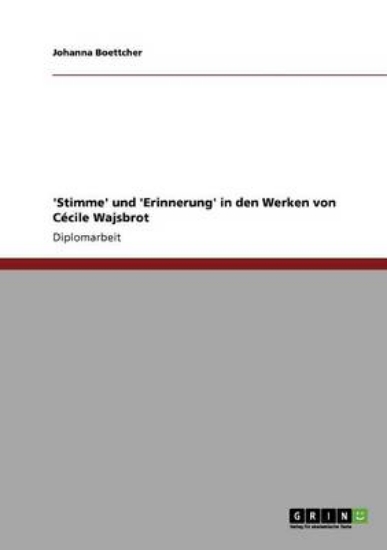 Picture of 'Stimme' und 'Erinnerung' in den Werken von Cecile