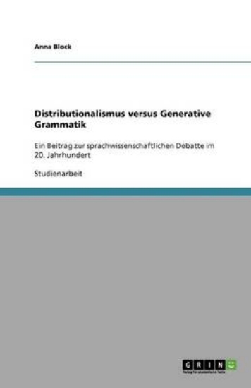 Picture of Distributionalismus versus Generative Grammatik