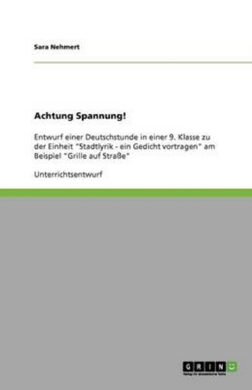 Picture of Achtung Spannung! Entwurf einer Deutschstunde in e