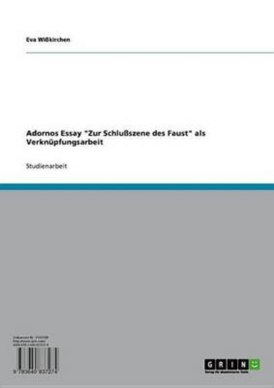 Picture of Adornos Essay 'Zur Schlussszene Des Faust' ALS Ver