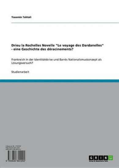 Picture of Drieu La Rochelles Novelle Le Voyage Des Dardanell