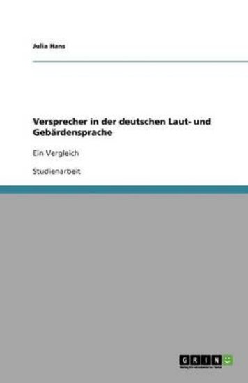 Picture of Versprecher in der deutschen Laut- und Gebardenspr