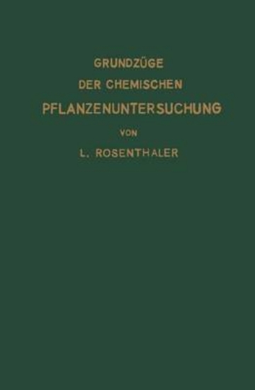 Picture of Grundzuge Der Chemischen Pflanzenuntersuchung