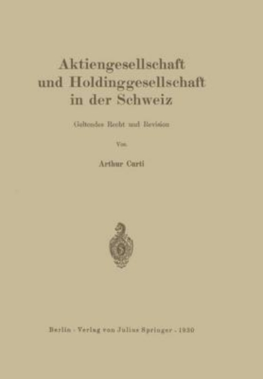 Picture of Aktiengesellschaft Und Holdinggesellschaft in Der