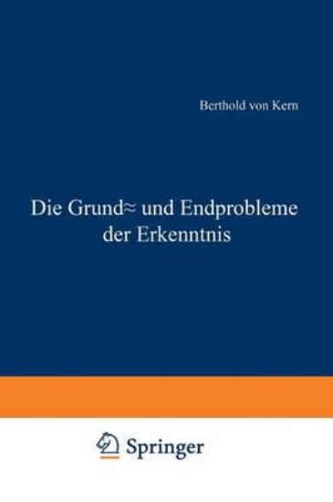 Picture of Die Grund- Und Endprobleme Der Erkenntnis
