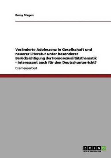 Picture of Veranderte Adoleszenz in Gesellschaft und neuerer