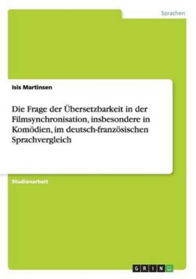 Picture of Die Frage der UEbersetzbarkeit in der Filmsynchron