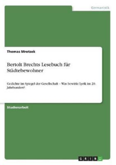 Picture of Bertolt Brechts Lesebuch fur Stadtebewohner