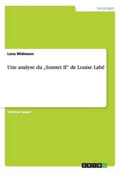 Picture of Une Analyse Du "sonnet II de Louise Lab