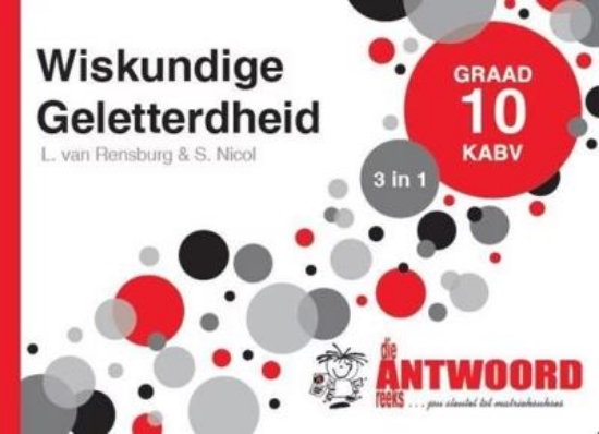 Picture of Die Antwoord-Reeks Graad 10 wisikundige geletherhe