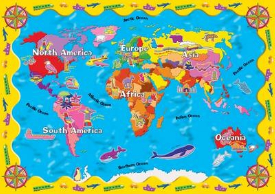 Picture of World Map Desk Protector