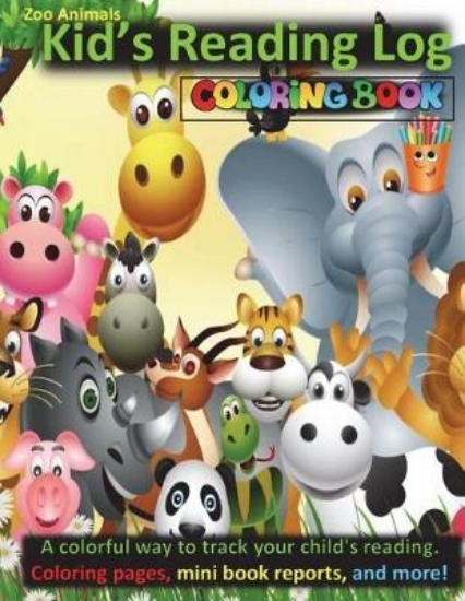 Picture of Zoo Animals Kid's Reading Log Coloring Book
